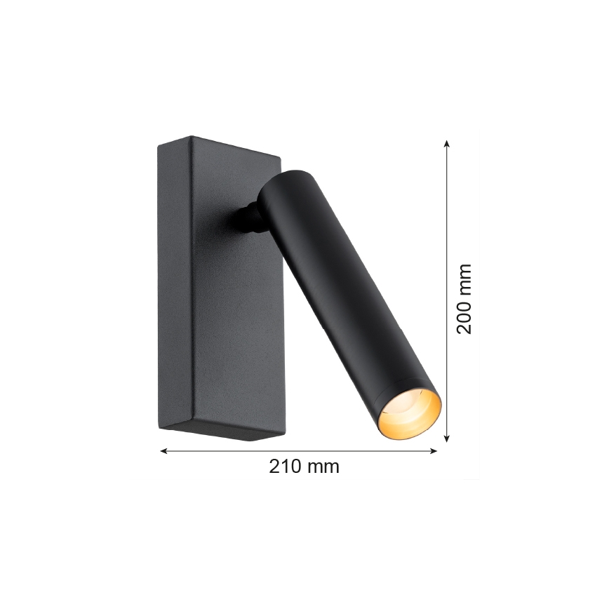 Argon 8328 - LED Stenski reflektor RIO LED/4,2W/230V 3000K črna