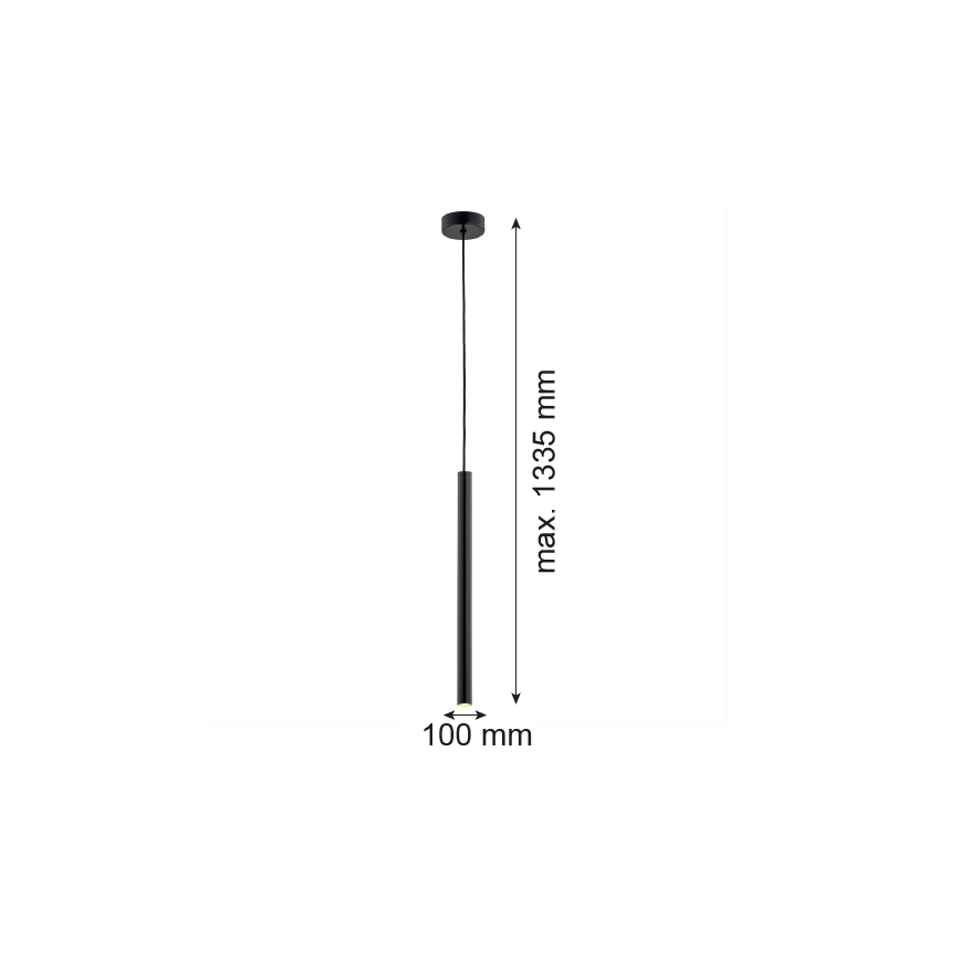 Argon 8329 - LED Lestenec na vrvici RIO LED/4,2W/230V 3000K črn
