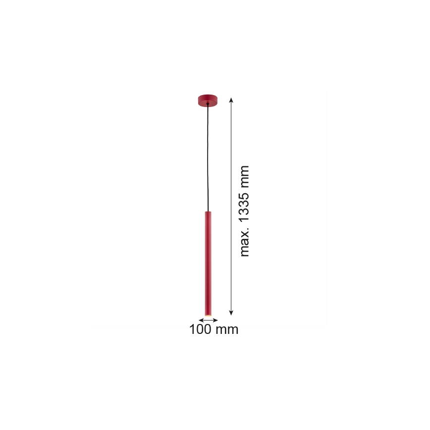 Argon 8331 - LED Lestenec na vrvici RIO LED/4,2W/230V 3000K rdeč