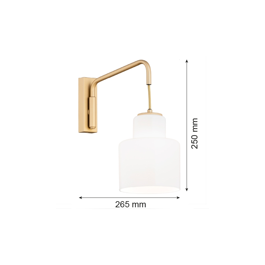 Argon 8371 - Stenska svetilka DIUNA 1xE27/15W/230V zlata