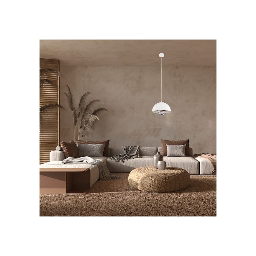 Argon 8443 - Lestenec na vrvici PIAVA 1xE14/7W/230V alabaster bela