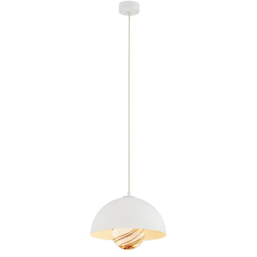 Argon 8443 - Lestenec na vrvici PIAVA 1xE14/7W/230V alabaster bela