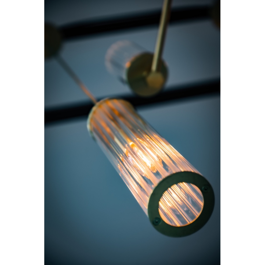 Argon 8489 - Lestenec na vrvici HAMPTON 1xE14/7W/230V zlata