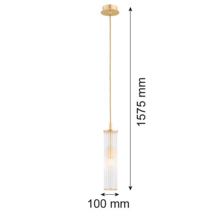 Argon 8489 - Lestenec na vrvici HAMPTON 1xE14/7W/230V zlata