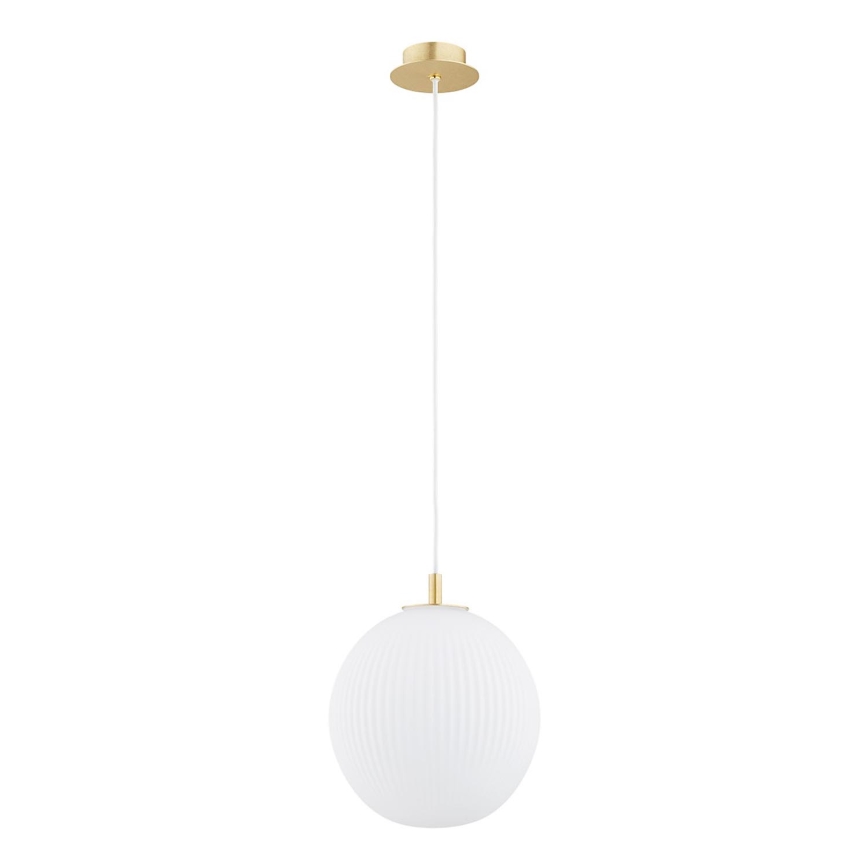 Argon 8507 - Lestenec na vrvici PALOMA 1xE27/15W/230V pr. 25 cm zlata/bela