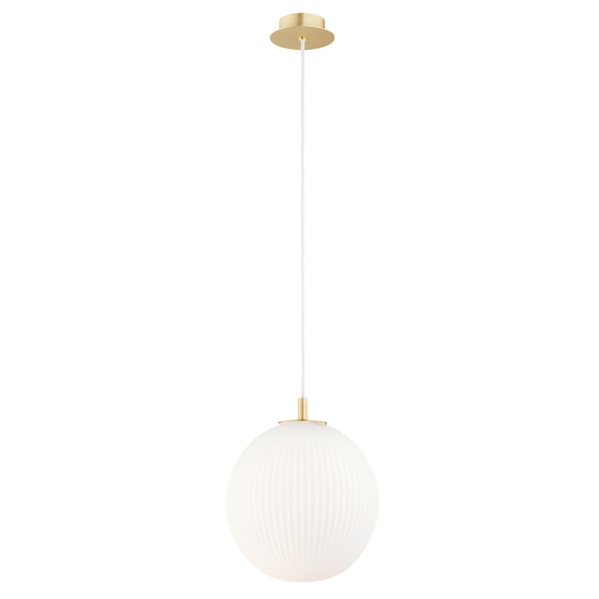 Argon 8507 - Lestenec na vrvici PALOMA 1xE27/15W/230V pr. 25 cm zlata/bela