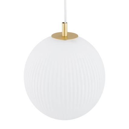 Argon 8507 - Lestenec na vrvici PALOMA 1xE27/15W/230V pr. 25 cm zlata/bela