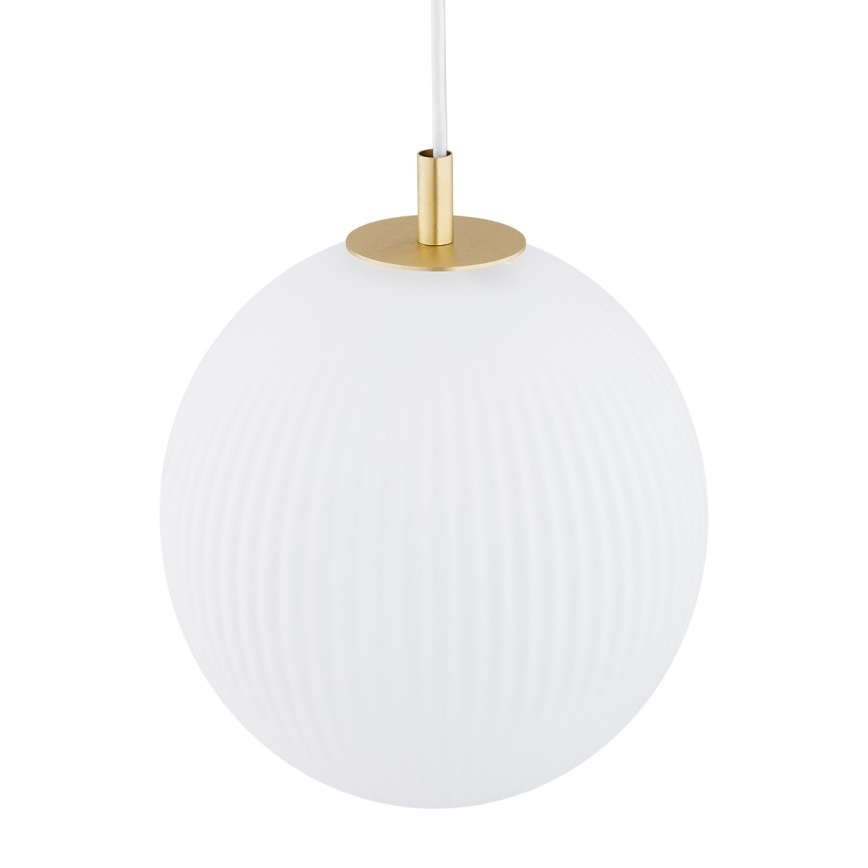 Argon 8507 - Lestenec na vrvici PALOMA 1xE27/15W/230V pr. 25 cm zlata/bela