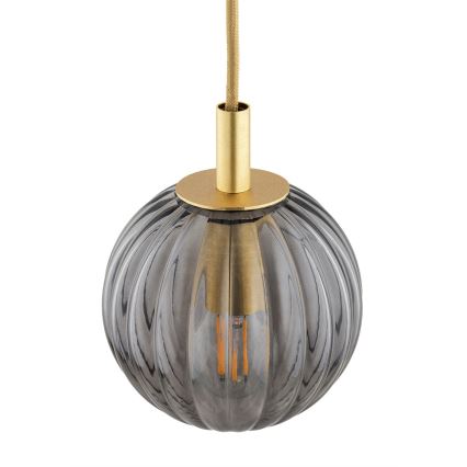 Argon 8512 - Lestenec na vrvici PALOMA 1xE14/7W/230V pr. 12 cm zlata/črna