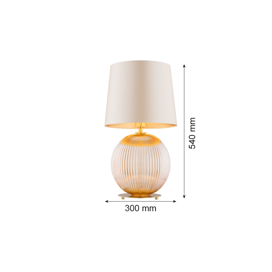 Argon 8535 - Namizna svetilka HAMILTON 1xE27/15W/230V 54 cm krem barva/bež