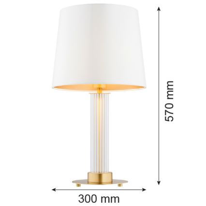 Argon 8540 - Namizna svetilka HAMPTON 1xE27/15W/230V 57 cm bela
