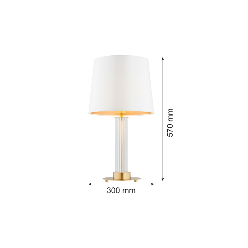 Argon 8540 - Namizna svetilka HAMPTON 1xE27/15W/230V 57 cm bela