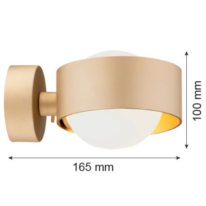 Argon 8567 - Kopalniška stenska svetilka MASSIMO PLUS 1xG9/6W/230V IP44 zlata