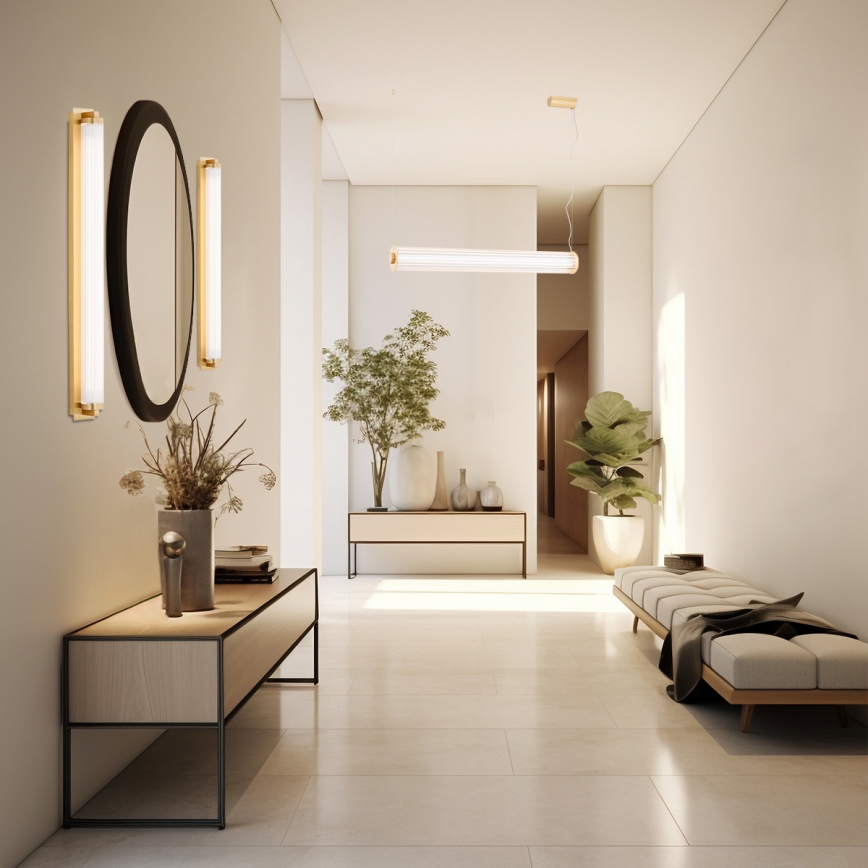 Argon 8622 - LED Stenska svetilka HAMPTON LED/34W/230V 3000K medenina