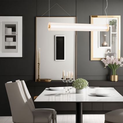 Argon 8624 - LED Lestenec na vrvici HAMPTON LED/90W/230V 3000K 120 cm medenina