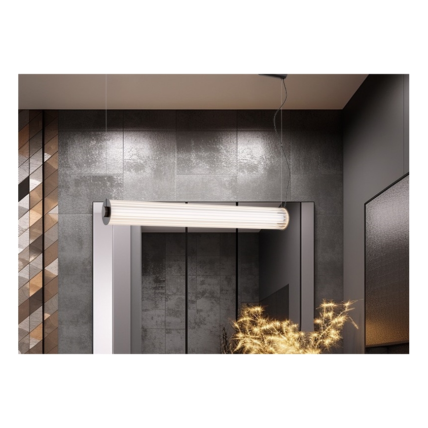 Argon 8625 - LED Lestenec na vrvici HAMPTON LED/90W/230V 3000K 120 cm črna