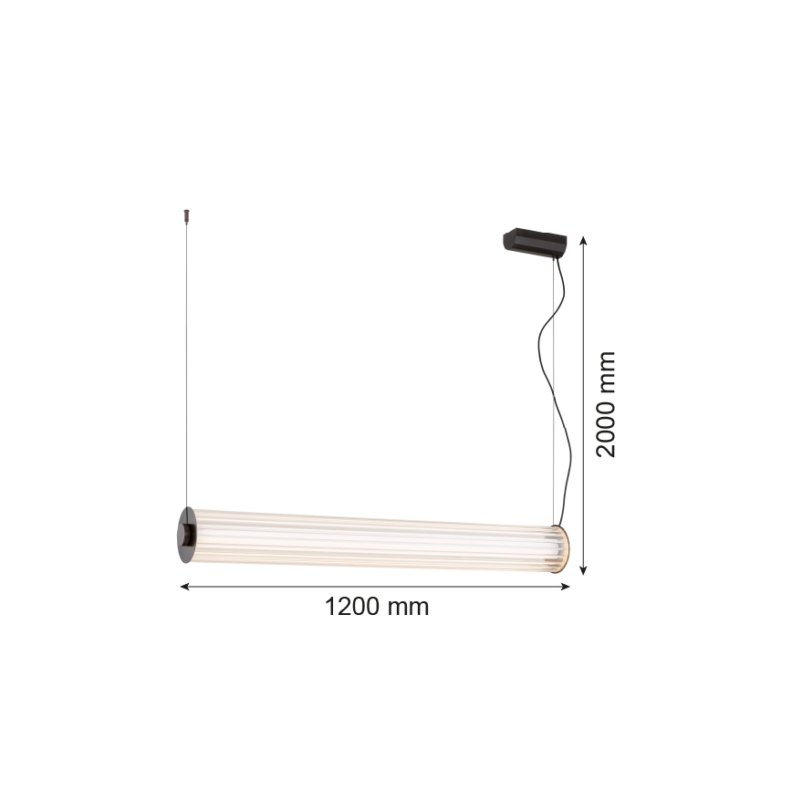 Argon 8625 - LED Lestenec na vrvici HAMPTON LED/90W/230V 3000K 120 cm črna