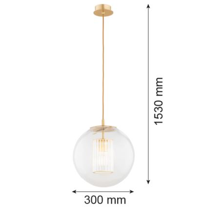 Argon 8626 - Lestenec na vrvici HAMPTON 1xE27/15W/230V