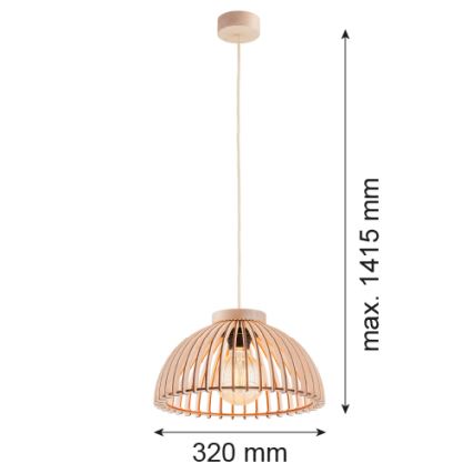 Argon 8633 - Lestenec na vrvici TRE 1xE27/15W/230V