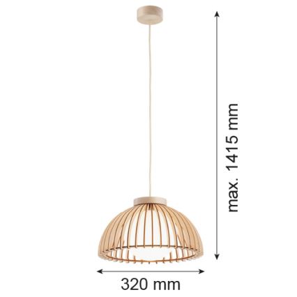 Argon 8634 - Lestenec na vrvici TRE 1xE27/15W/230V