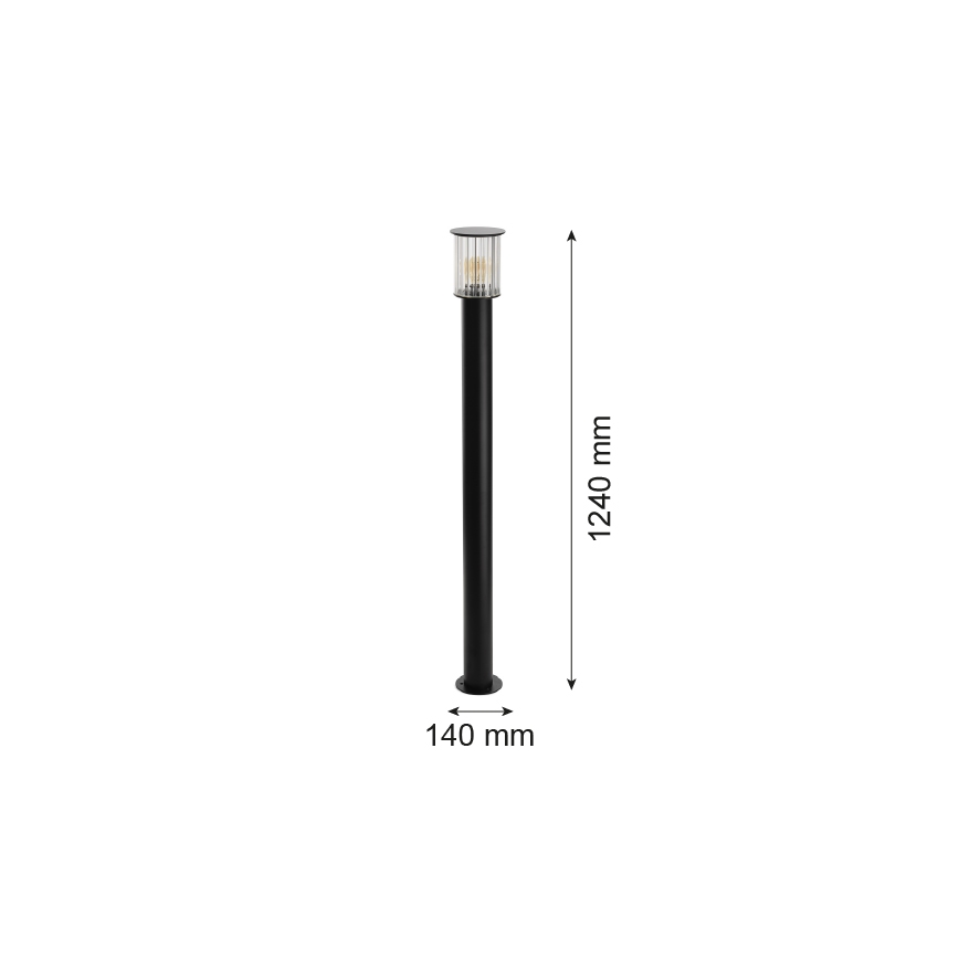 Argon 8750 - Zunanja svetilka NORFOLK 1xE27/15W/230V IP44 124cm črna