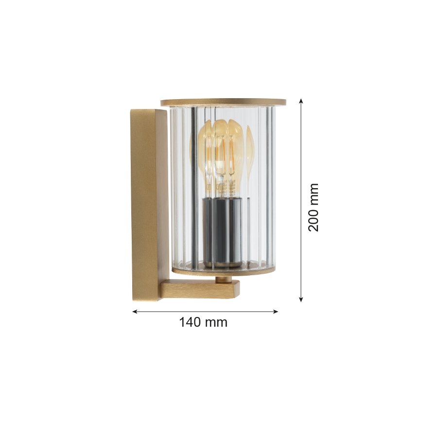 Argon 8752 - Zunanja stenska svetilka NORFOLK 1xE27/15W/230V IP44 zlata