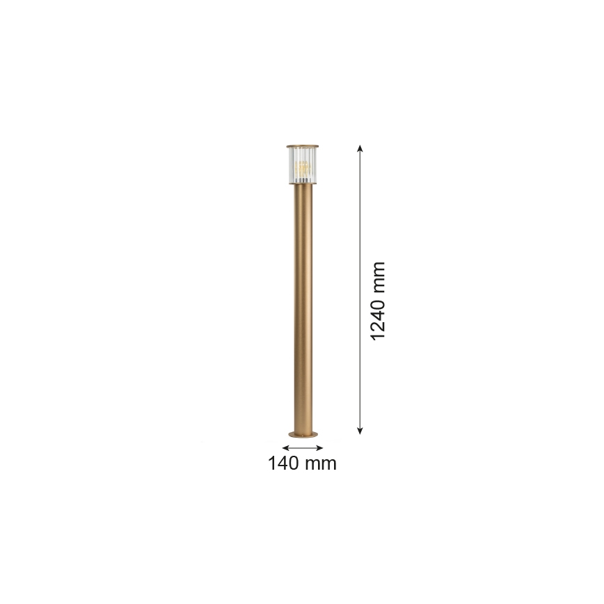 Argon 8754 - Zunanja svetilka NORFOLK 1xE27/15W/230V IP44 124cm zlata