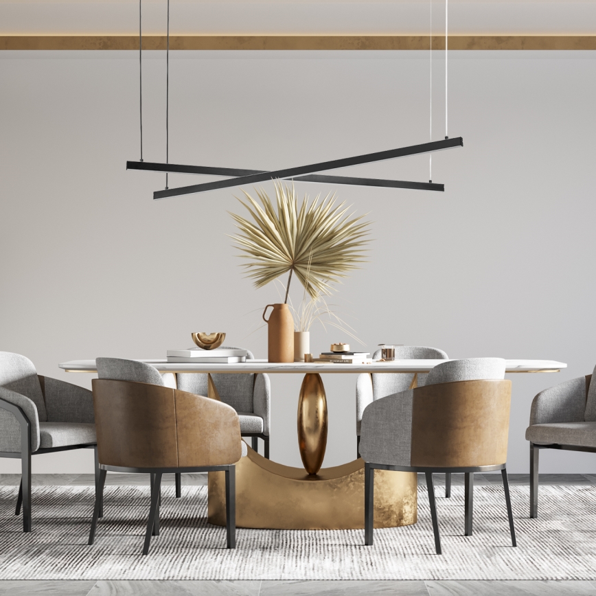 Argon 8838 - LED Lestenec na vrvici MIAMI LED/74W/230V 3000K črna