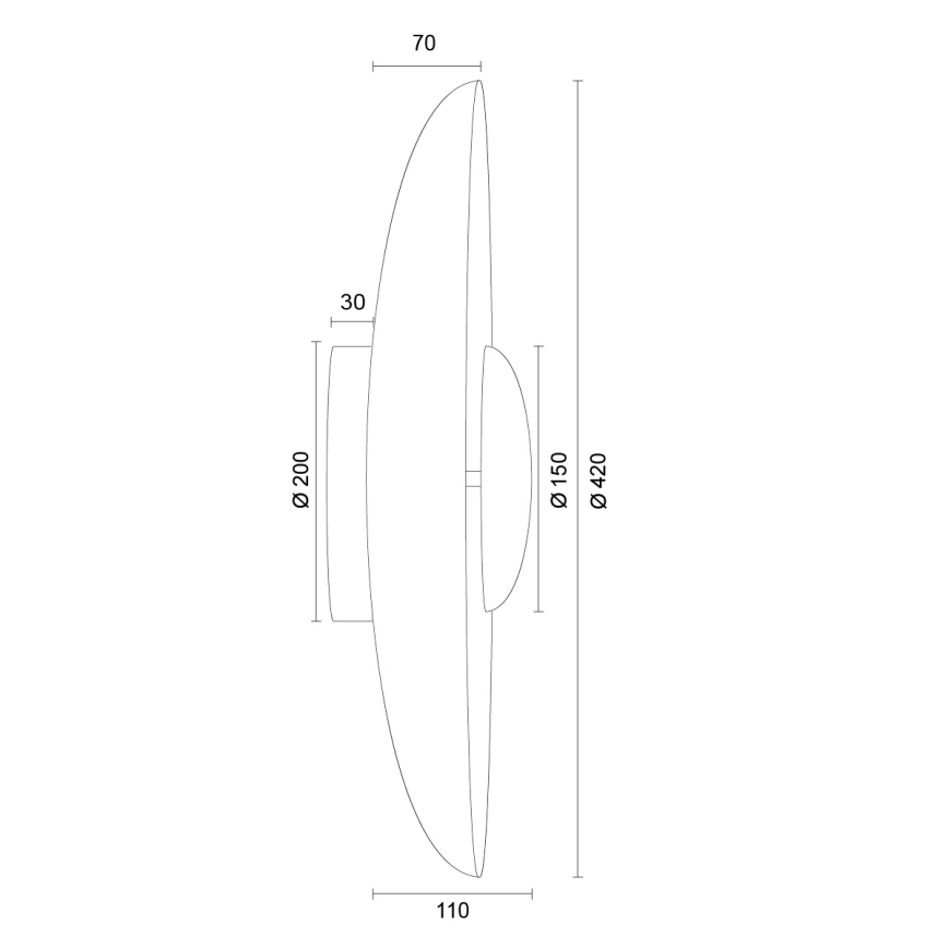 Argon 8866 - LED stensko svetilo BOLTON LED/12,5W/230V 3000K terakotno
