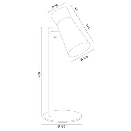 Argon 8875 - Namizna svetilka LORD 1xE14/7W/230V črna