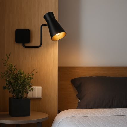 Argon 8880 - Stenska svetilka LORD 1xE14/7W/230V črna