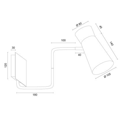 Argon 8884 - stenska svetilka LORD 1xE14/7W/230V zlata