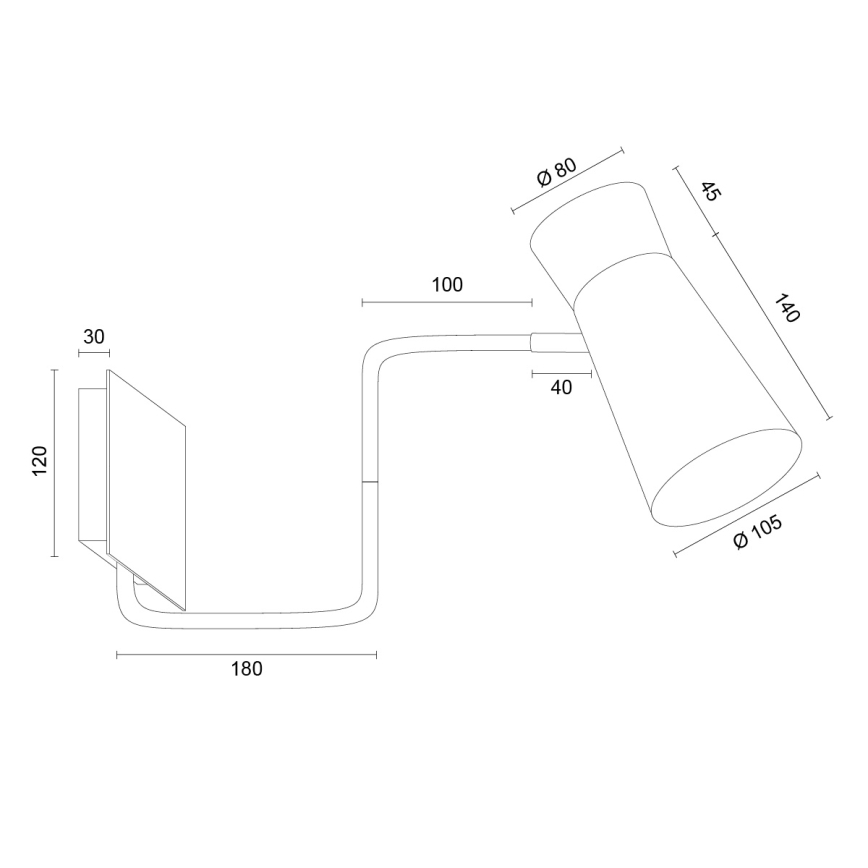 Argon 8884 - stenska svetilka LORD 1xE14/7W/230V zlata