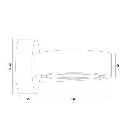Argon 8897 - Stensko svetilo LOTUS 1xGX53/12W/230V belo