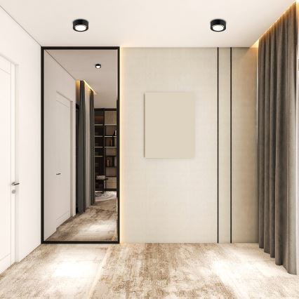 Argon 8905 - Stropna svetilka ELORA 1xGX53/7W/230V, premer 11 cm, črna