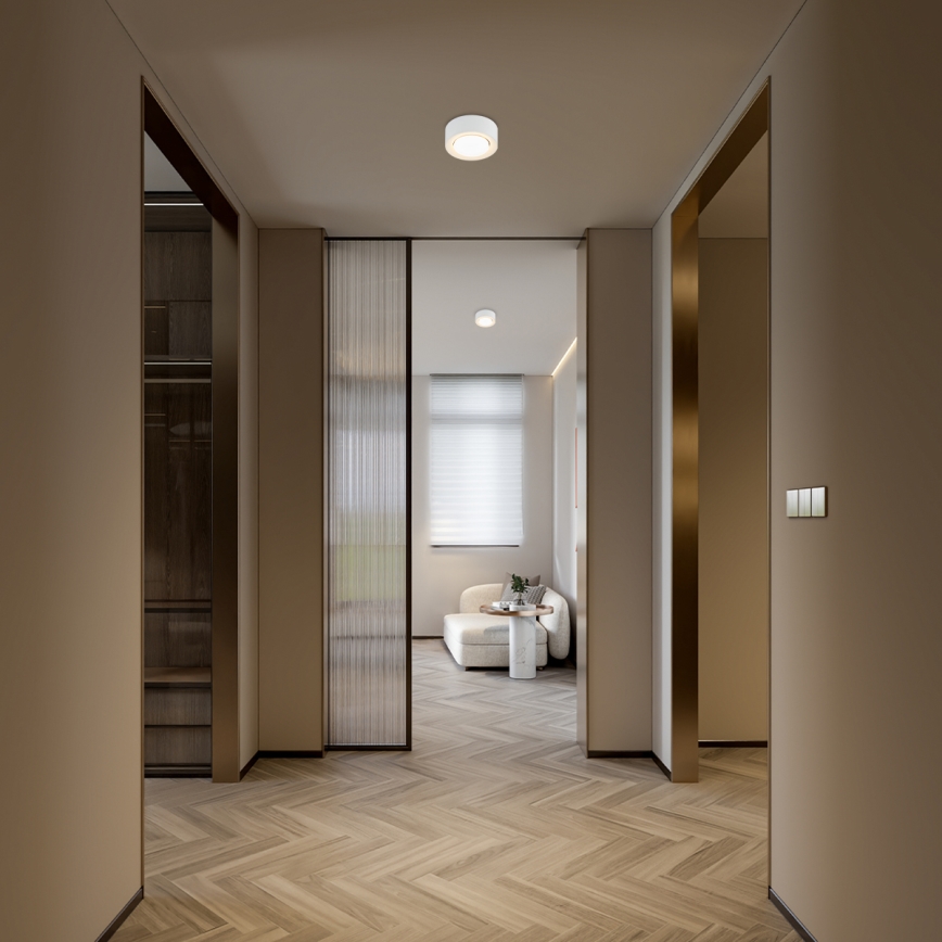 Argon 8915 - stropna svetilka ELORA 1xGX53/7W/230V, premer 11 cm, bela