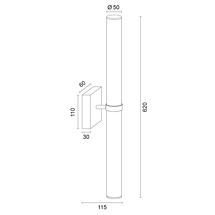 Argon 8925 - LED osvetlitev za kopalniško ogledalo BATUMI LED/24W/230V 3000K IP44 sijajni krom