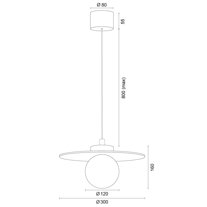 Argon 8950 - Lestenec na kablu BOLL 1xG9/6W/230V modra
