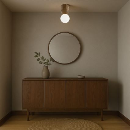 Argon 8974 - Kopalniška stropna svetilka VOLANTE 1xG9/6W/230V IP44 premer 12 cm rjava