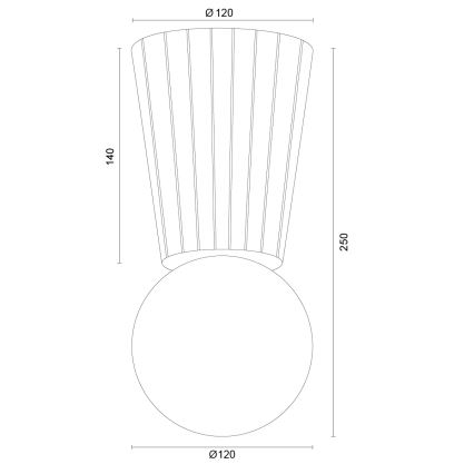 Argon 8974 - Kopalniška stropna svetilka VOLANTE 1xG9/6W/230V IP44 premer 12 cm rjava
