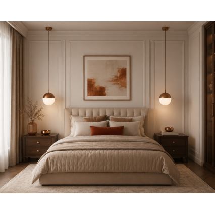 Argon 8998 - Zunanji lestenec na kablu LIV 1xE27/15W/230V IP44 rjav