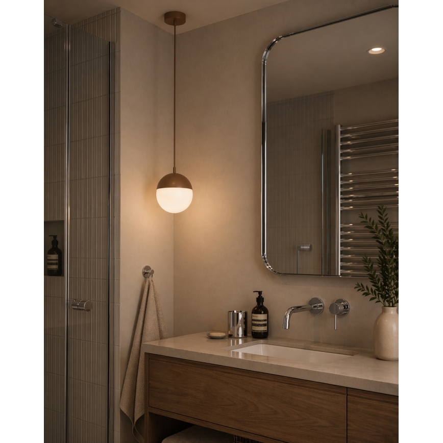 Argon 8998 - Zunanji lestenec na kablu LIV 1xE27/15W/230V IP44 rjav