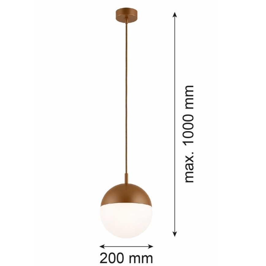 Argon 8998 - Zunanji lestenec na kablu LIV 1xE27/15W/230V IP44 rjav