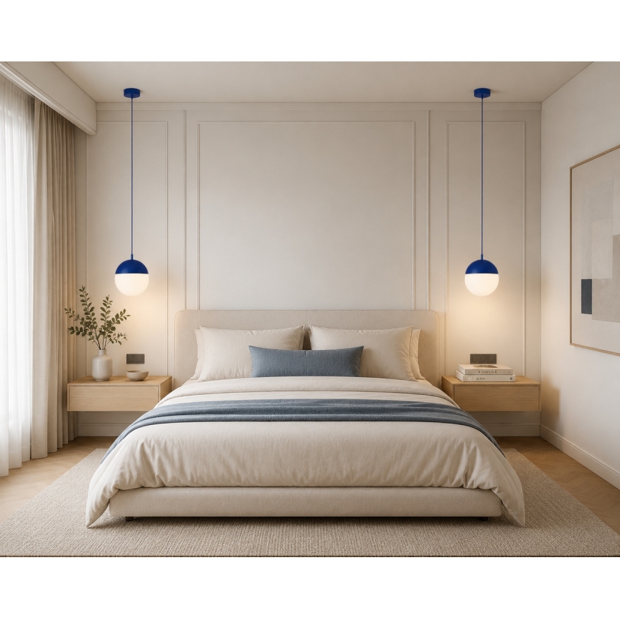 Argon 9000 - Zunanji viseči lestenec na kablu LIV 1xE27/15W/230V IP44 modra