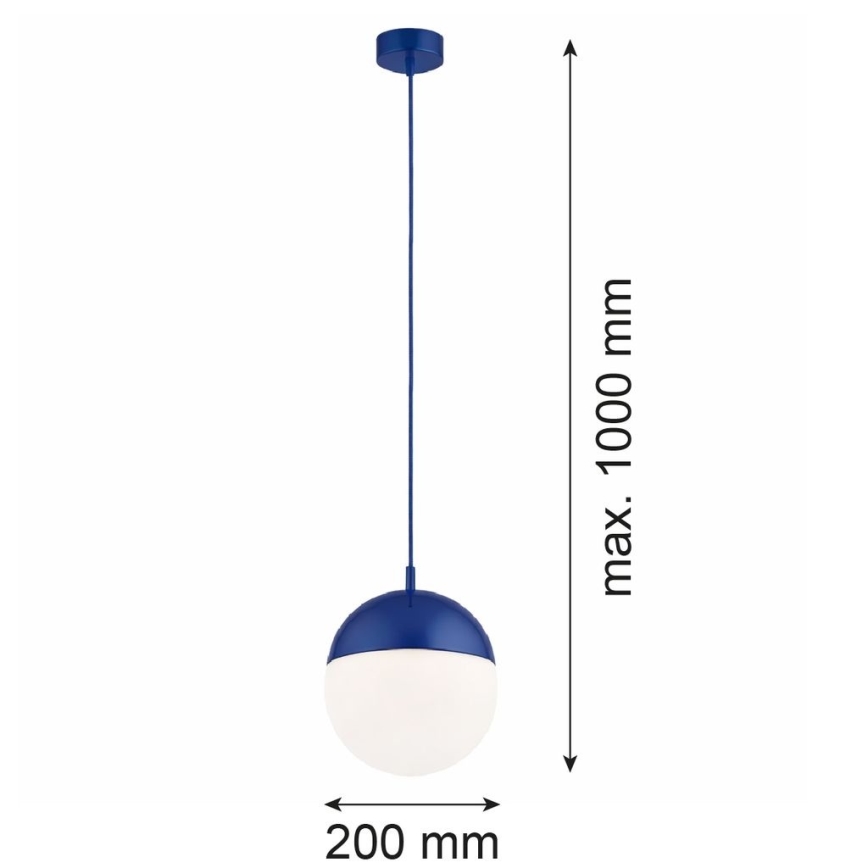 Argon 9000 - Zunanji viseči lestenec na kablu LIV 1xE27/15W/230V IP44 modra