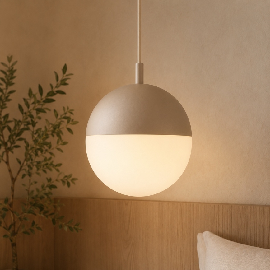 Argon 9001 - Zunanji lestenec na kablu LIV 1xE27/15W/230V IP44 bež