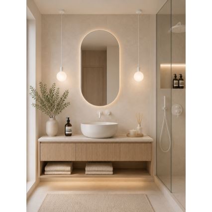 Argon 9004 - Zunanji viseči lestenec na kablu ORE 1xG9/6W/230V IP44 bela