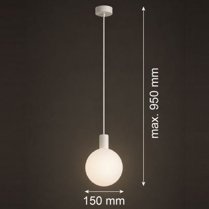Argon 9004 - Zunanji viseči lestenec na kablu ORE 1xG9/6W/230V IP44 bela