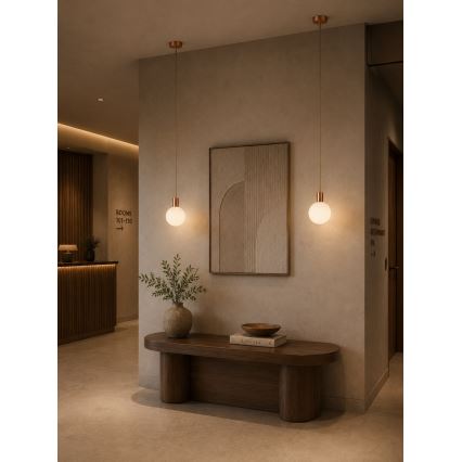 Argon 9006 - Zunanji viseči lestenec na kablu ORE 1xG9/6W/230V IP44 bakren