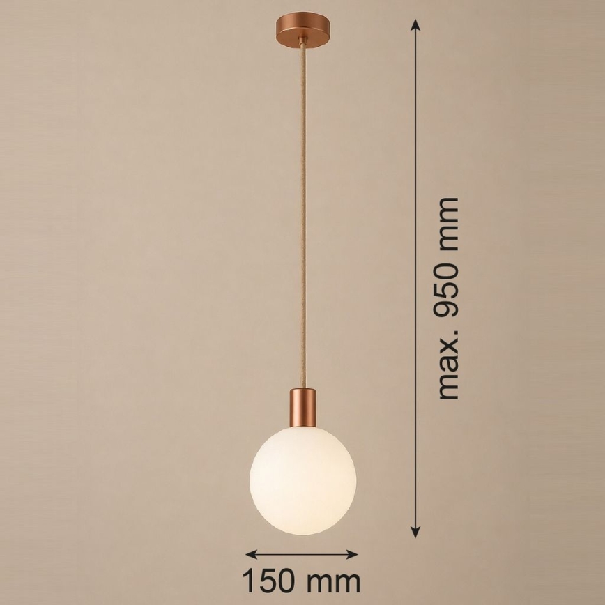 Argon 9006 - Zunanji viseči lestenec na kablu ORE 1xG9/6W/230V IP44 bakren